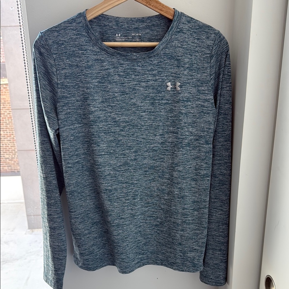 Under Armour Blue Long Sleeve Heat gear Performance Tee